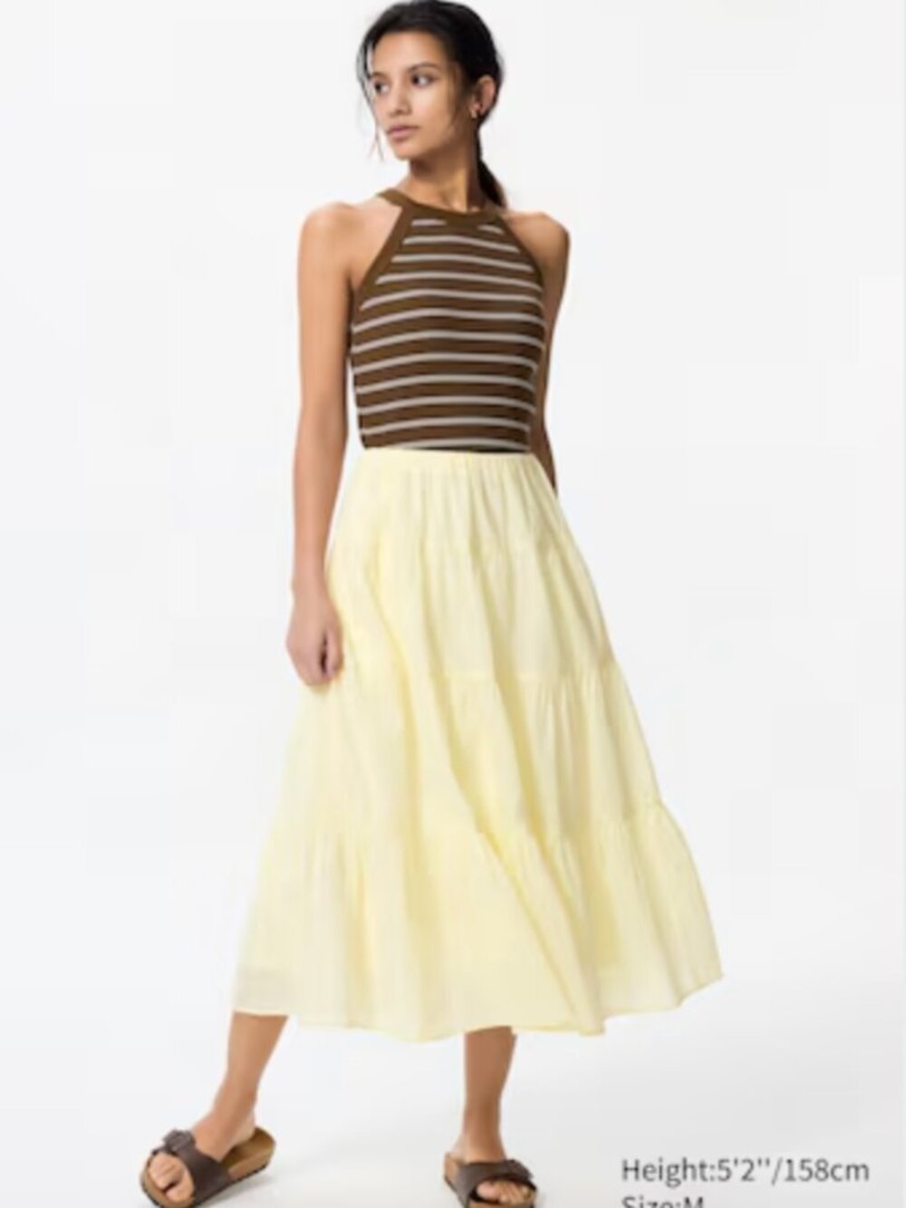 Yellow Tiered Maxi Skirt